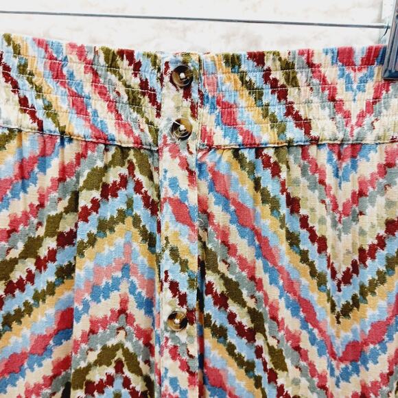 Skirt Maxi Peasant Size M-L Chevron Boho Whimsycore Festival Retro Tiered Y2K - Picture 3 of 12